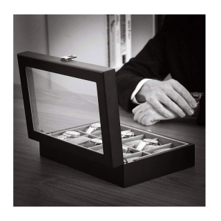 Θήκη Ρολογιών με 12 Θέσεις 32 x 20 x 8.5 cm Songmics JWB12BK Θήκη Ρολογιών με 12 Θέσεις 32 x 20 x 8.5 cm Songmics JWB12BK