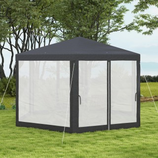 Outsunny Hexagonal Garden Gazebo με Διπλή Είσοδο, σε Μέταλλο και Πο... Outsunny Hexagonal Garden Gazebo με Διπλή Είσοδο, σε Μέταλλο και Πο...