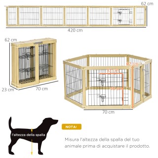 PawHut Dog Box, Pet Run, 6 πάνελ με πόρτα και διπλά μάνδαλα, 70x62c... PawHut Dog Box, Pet Run, 6 πάνελ με πόρτα και διπλά μάνδαλα, 70x62c...