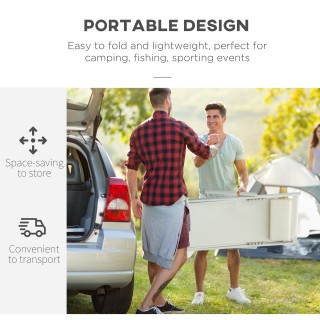 Σετ Πτυσσόμενες Ξαπλώστρες Κήπου 96.5 x 58 x 91.5 cm Χρώματος Κρεμ ...