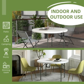 Outsunny Πτυσσόμενο Τραπέζι για Κήπο και Κάμπινγκ, από ατσάλι και H... Outsunny Πτυσσόμενο Τραπέζι για Κήπο και Κάμπινγκ, από ατσάλι και H...