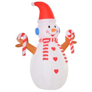 Αδιάβροχος Φουσκωτός Χιονάνθρωπος Εξωτερικού Χώρου με Φώτα LED 240 ...