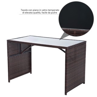 Outsunny Rattan Σετ Έπιπλα Κήπου 5τμχ Τραπεζαρία 4 Καρέκλες με Μαξι... Outsunny Rattan Σετ Έπιπλα Κήπου 5τμχ Τραπεζαρία 4 Καρέκλες με Μαξι...