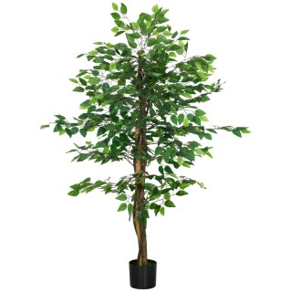 HOMCOM Τεχνητό Φυτό Ficus Ύψος 150 cm για χρήση σε εσωτερικούς και ...
