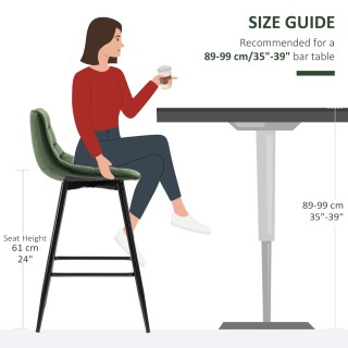 HOMCOM Σετ 2 σκαμπό μπαρ με πλάτη και υποπόδιο Nordic Style σε μέτα... HOMCOM Σετ 2 σκαμπό μπαρ με πλάτη και υποπόδιο Nordic Style σε μέτα...