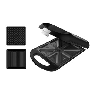 Τοστιέρα - Βαφλιέρα - Γκριλιέρα 1500 W Rockn Toast Family 3 σε 1 Ce...