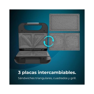 Τοστιέρα - Σαντουιτσιέρα 800 W RocknToast Combo Cecotec CEC-02932