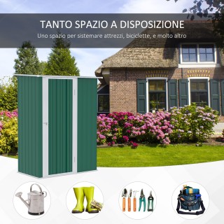 Υπόστεγο Outsunny Toolbox από αδιάβροχο ατσάλι 142x84x189cm 845-328...