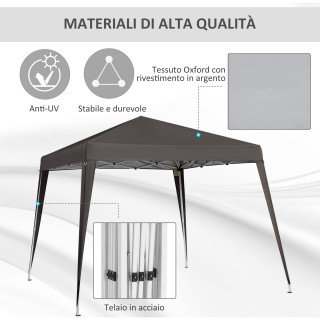 Outsunny Folding Garden Gazebo 2,4x2,4m με Χαλύβδινη Κατασκευή και ...