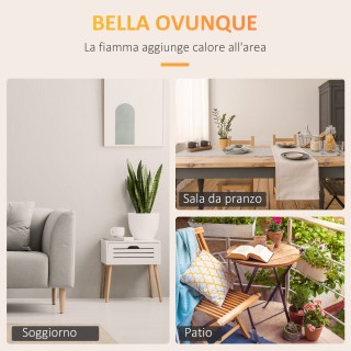 Τζάκι HOMCOM βιοαιθανόλης από ανοξείδωτο χάλυβα, 2,5 ώρες καύσης με...