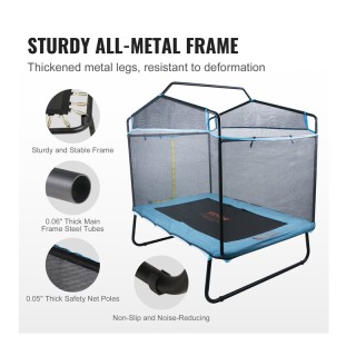 Τραμπολίνο με Προστατευτικό Δίχτυ 1750 x 1260 x 1650 mm VEVOR DWJXB...