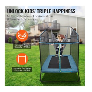 Τραμπολίνο με Προστατευτικό Δίχτυ 1750 x 1260 x 1650 mm VEVOR DWJXB... Τραμπολίνο με Προστατευτικό Δίχτυ 1750 x 1260 x 1650 mm VEVOR DWJXB...