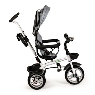 Τρίκυκλο Παιδικό Ποδήλατο - Καρότσι Χρώματος Γκρι Ecotoys JM-322-Grey