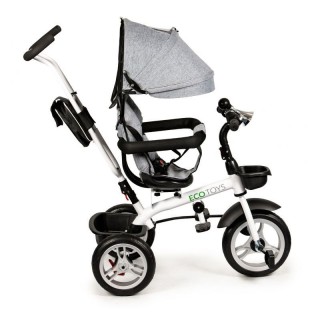 Τρίκυκλο Παιδικό Ποδήλατο - Καρότσι Χρώματος Γκρι Ecotoys JM-322-Grey