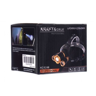 Τριπλός Επαναφορτιζόμενος Φακός Κεφαλής LED T6 Kraft&Dele KD-1246 Τριπλός Επαναφορτιζόμενος Φακός Κεφαλής LED T6 Kraft&Dele KD-1246