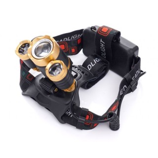 Τριπλός Επαναφορτιζόμενος Φακός Κεφαλής LED T6 Kraft&Dele KD-1246 Τριπλός Επαναφορτιζόμενος Φακός Κεφαλής LED T6 Kraft&Dele KD-1246