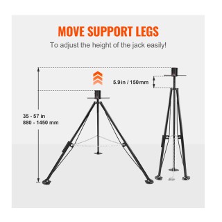 Τρίποδο Στήριξης Τροχόσπιτου 2.27T με Ρυθμιζόμενο Ύψος 880-1450 mm ... Τρίποδο Στήριξης Τροχόσπιτου 2.27T με Ρυθμιζόμενο Ύψος 880-1450 mm ...
