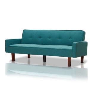 Τριθέσιος Καναπές Κρεβάτι 188 x 80 x 97 cm Χρώματος Τιρκουάζ Shally...