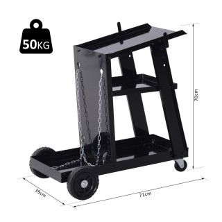 Καρότσι Μεταφοράς Ηλεκτροκόλλησης με 3 Ράφια 71 x 39 x 70 cm DURHAN... Καρότσι Μεταφοράς Ηλεκτροκόλλησης με 3 Ράφια 71 x 39 x 70 cm DURHAN...