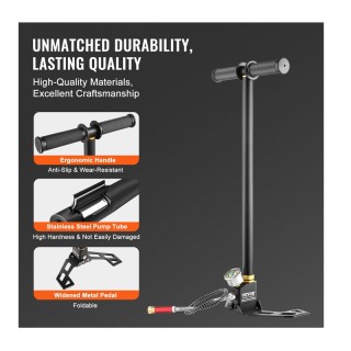 Τρόμπα Δαπέδου / Χειρός PCP για Πιστόλι Αέρα 3 Σταδίων 4500 PSI VEV...