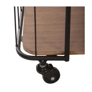 Τροχήλατη Μεταλλική Ραφιέρα με 4 Ξύλινα Ράφια 70 x 31 x 97.5 cm Atm... Τροχήλατη Μεταλλική Ραφιέρα με 4 Ξύλινα Ράφια 70 x 31 x 97.5 cm Atm...