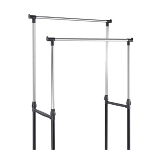 Τροχήλατη Διπλή Μεταλλική Κρεμάστρα Ρούχων Δαπέδου 80 x 40 x 90-165... Τροχήλατη Διπλή Μεταλλική Κρεμάστρα Ρούχων Δαπέδου 80 x 40 x 90-165...