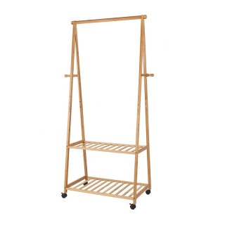 Τροχήλατη Κρεμάστρα Ρούχων Δαπέδου από Μπαμπού 70 x 33 x 153 cm Bak... Τροχήλατη Κρεμάστρα Ρούχων Δαπέδου από Μπαμπού 70 x 33 x 153 cm Bak...