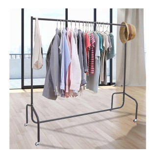 Τροχήλατη Μεταλλική Κρεμάστρα Ρούχων Δαπέδου 150 x 60 x 170 cm HOMC... Τροχήλατη Μεταλλική Κρεμάστρα Ρούχων Δαπέδου 150 x 60 x 170 cm HOMC...