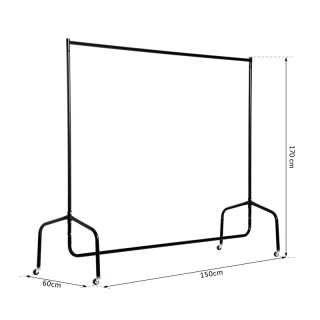 Τροχήλατη Μεταλλική Κρεμάστρα Ρούχων Δαπέδου 150 x 60 x 170 cm HOMC... Τροχήλατη Μεταλλική Κρεμάστρα Ρούχων Δαπέδου 150 x 60 x 170 cm HOMC...
