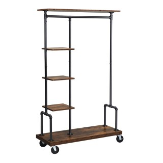 Τροχήλατη Μεταλλική Κρεμάστρα Δαπέδου με 5 Ξύλινα Ράφια 103.5 x 40 ... Τροχήλατη Μεταλλική Κρεμάστρα Δαπέδου με 5 Ξύλινα Ράφια 103.5 x 40 ...