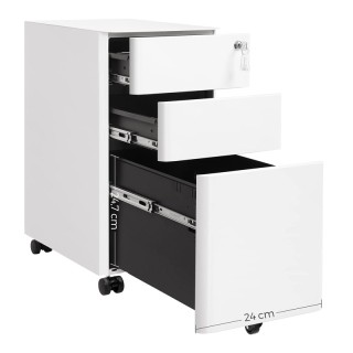 Τροχήλατη Μεταλλική Συρταριέρα Γραφείου με 3 Συρτάρια 30 x 46 x 59.... Τροχήλατη Μεταλλική Συρταριέρα Γραφείου με 3 Συρτάρια 30 x 46 x 59....