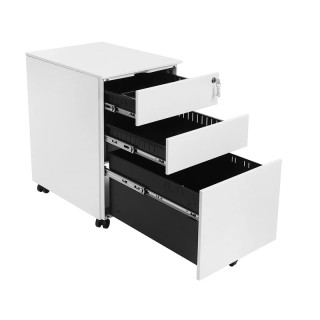 Τροχήλατη Μεταλλική Συρταριέρα Γραφείου με 3 Συρτάρια 52 x 39 x 60 ...