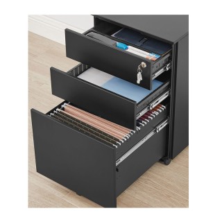 Τροχήλατη Μεταλλική Συρταριέρα Γραφείου με 3 Συρτάρια 52 x 39 x 60 ...