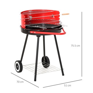 Τροχήλατη Ψησταριά - Μπάρμπεκιου με Κάρβουνο 51 x 70 x 75.5 cm Outs... Τροχήλατη Ψησταριά - Μπάρμπεκιου με Κάρβουνο 51 x 70 x 75.5 cm Outs...