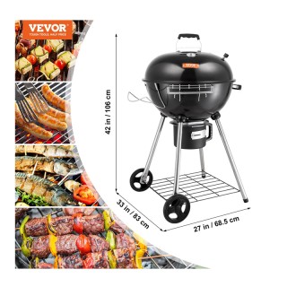 Τροχήλατη Ψησταριά - Μπάρμπεκιου με Κάρβουνο 68.5 x 83 x 106 cm VEV... Τροχήλατη Ψησταριά - Μπάρμπεκιου με Κάρβουνο 68.5 x 83 x 106 cm VEV...