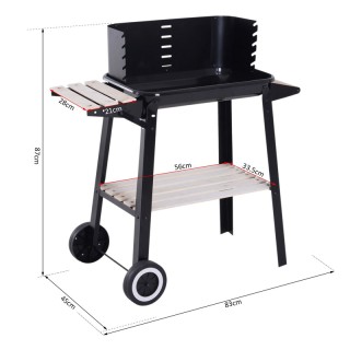 Τροχήλατη Ψησταριά - Μπάρμπεκιου με Κάρβουνο 83 x 45 x 87 cm Outsun... Τροχήλατη Ψησταριά - Μπάρμπεκιου με Κάρβουνο 83 x 45 x 87 cm Outsun...