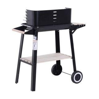 Τροχήλατη Ψησταριά - Μπάρμπεκιου με Κάρβουνο 83 x 45 x 87 cm Outsun...
