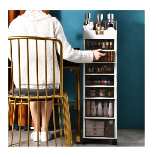 Τροχήλατη Συρταριέρα από Πλαστικό με 7 Συρτάρια 27 x 34 x 100 cm Ba...