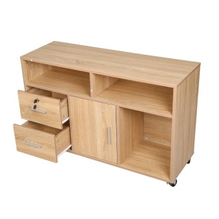 Τροχήλατη Ξύλινη Συρταριέρα Γραφείου 100 x 35 x 65 cm Bakaji 02839088