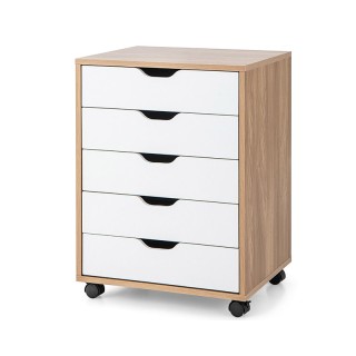 Τροχήλατη Ξύλινη Συρταριέρα Γραφείου με 5 Συρτάρια 48 x 39.5 x 65.5... Τροχήλατη Ξύλινη Συρταριέρα Γραφείου με 5 Συρτάρια 48 x 39.5 x 65.5...