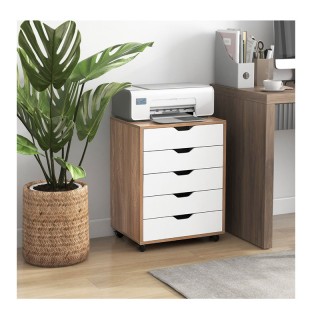 Τροχήλατη Ξύλινη Συρταριέρα Γραφείου με 5 Συρτάρια 48 x 39.5 x 65.5... Τροχήλατη Ξύλινη Συρταριέρα Γραφείου με 5 Συρτάρια 48 x 39.5 x 65.5...