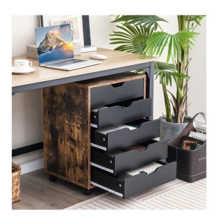 Τροχήλατη Ξύλινη Συρταριέρα Γραφείου με 5 Συρτάρια 48 x 39.5 x 65.5... Τροχήλατη Ξύλινη Συρταριέρα Γραφείου με 5 Συρτάρια 48 x 39.5 x 65.5...