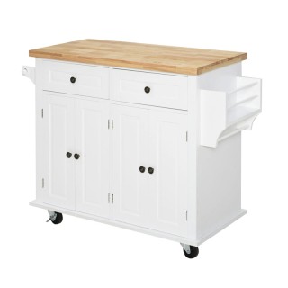 Τροχήλατο Έπιπλο Κουζίνας με 2 Ντουλάπια και 2 Συρτάρια 111 x 44.5 ... Τροχήλατο Έπιπλο Κουζίνας με 2 Ντουλάπια και 2 Συρτάρια 111 x 44.5 ...