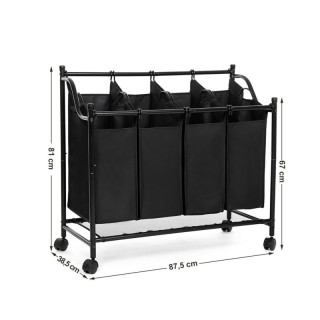 Τροχήλατο Καλάθι Απλύτων με 4 Χώρους Songmics LSF005 Τροχήλατο Καλάθι Απλύτων με 4 Χώρους Songmics LSF005