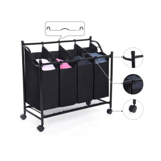 Τροχήλατο Καλάθι Απλύτων με 4 Χώρους Songmics LSF005 Τροχήλατο Καλάθι Απλύτων με 4 Χώρους Songmics LSF005