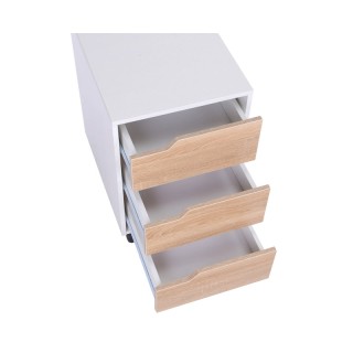 Τροχήλατη Ξύλινη Συρταριέρα Γραφείου με 3 Συρτάρια 40 x 50 x 57.5 c...