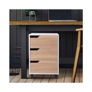 Τροχήλατη Ξύλινη Συρταριέρα Γραφείου με 3 Συρτάρια 40 x 50 x 57.5 c... Τροχήλατη Ξύλινη Συρταριέρα Γραφείου με 3 Συρτάρια 40 x 50 x 57.5 c...