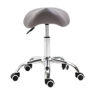 Τροχήλατο Σκαμπό με Ρυθμιζόμενο Ύψος 49-61 cm Χρώματος Γκρι HOMCOM ...