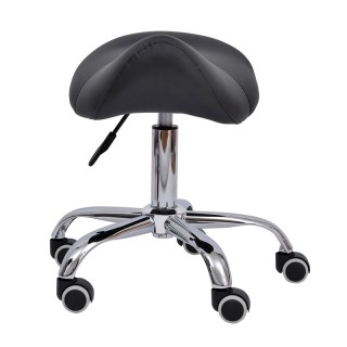 Τροχήλατο Σκαμπό με Ρυθμιζόμενο Ύψος 49-61 cm Χρώματος Μαύρο HOMCOM...