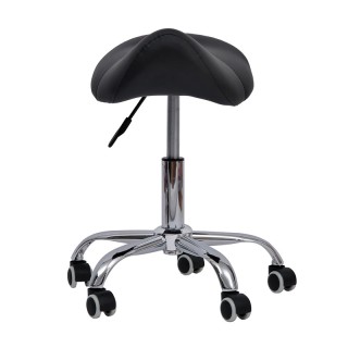 Τροχήλατο Σκαμπό με Ρυθμιζόμενο Ύψος 49-61 cm Χρώματος Μαύρο HOMCOM...